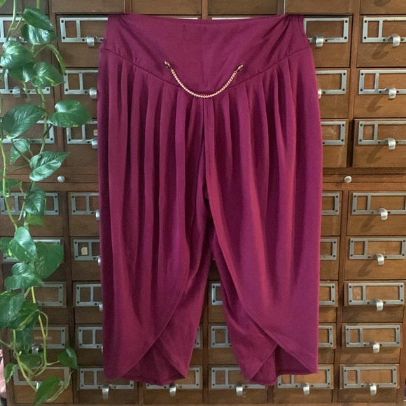 Vintage Two Piece Gold Chain Purple Cotton Elastic Jacket and Pants Size Large - Picture 10 of 13